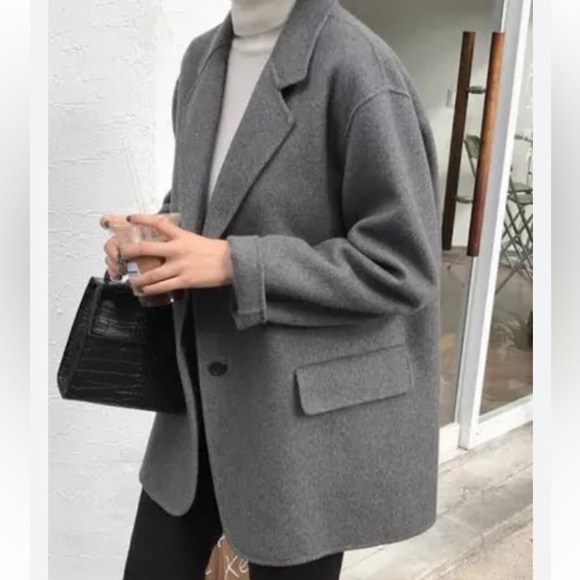 Zara Double Faced Wool Blend Blazer - Picture 12 of 16